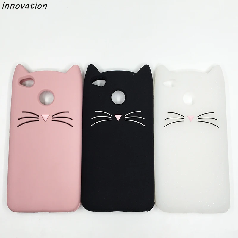 Силиконовый 3D чехол с милыми бородами и котом для Xiaomi Mi A1 мягкие резиновые чехлы 5X