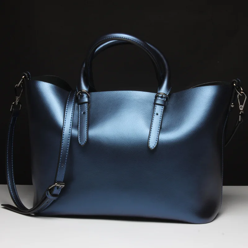 Бренд Briggs, натуральная кожа, женская сумка на плечо, роскошные сумки, женские сумки, дизайнерские, яловая кожа, Повседневная Сумка-тоут, сумка-мессенджер - Цвет: blue