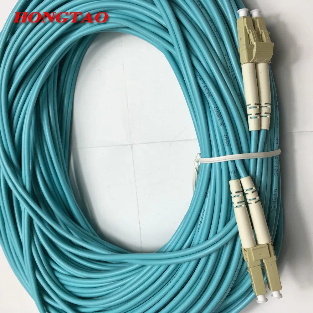 

25M LC-LC DUPLEX 10 GIGABIT 50/125 MULTIMODE FIBER OPTIC CABLE OM3 AQUA 10GB,PATCH CORD JUMPER