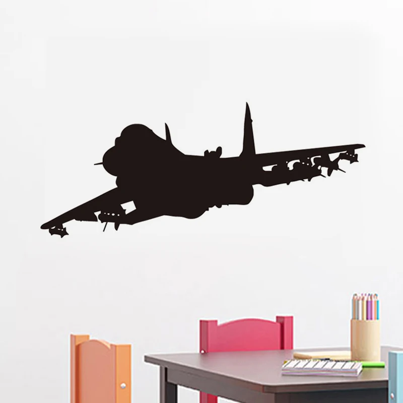 Airplane Wall Stickers Bedroom Creative Cartoon Wall Decor Vinyl Wall