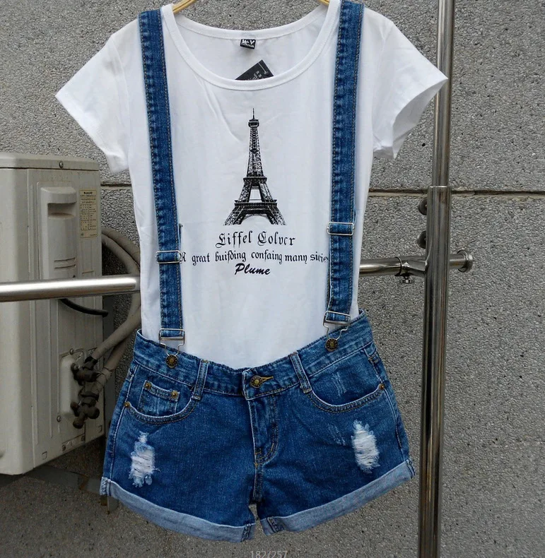 shorts with overall straps