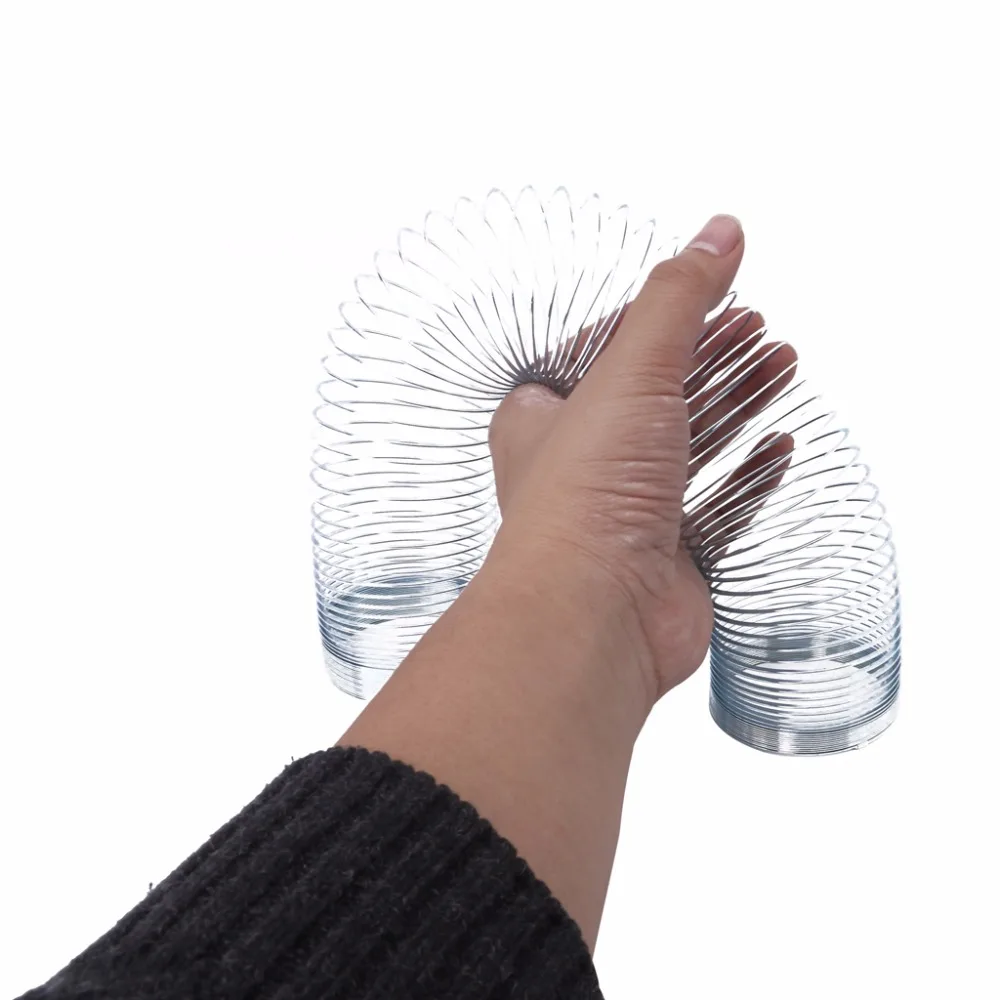 

New Funny Gadgets Stress Relieve Magic Tricks Slinky Metal Rainbow Spring Toy Gift