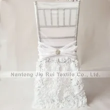 Высокое качество органза плиссированные с брошью и вуалью стул с розочками створки стул полоса накидка для стула