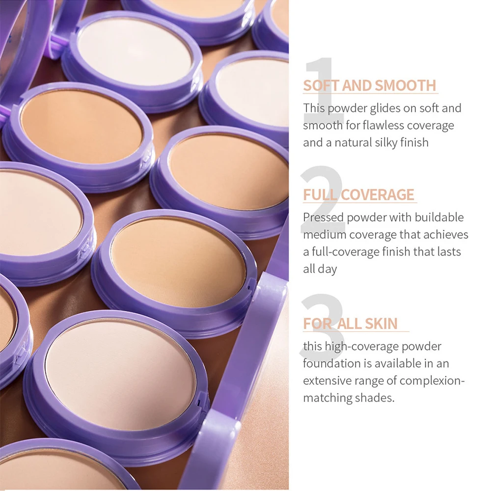 MENOW beauty Face MakeupNatural пудра для лица минеральные основы контроль масла Осветляющий отбеливающий консилер макияж прессованный порошок