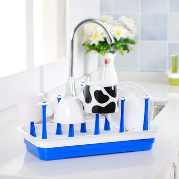 

Foldable Baby Bottle Drying Rack Hanging Feeding Bottle Cups Holder Infant Nipple Kitchen Drain Shelf Drainer for Baby Bottles