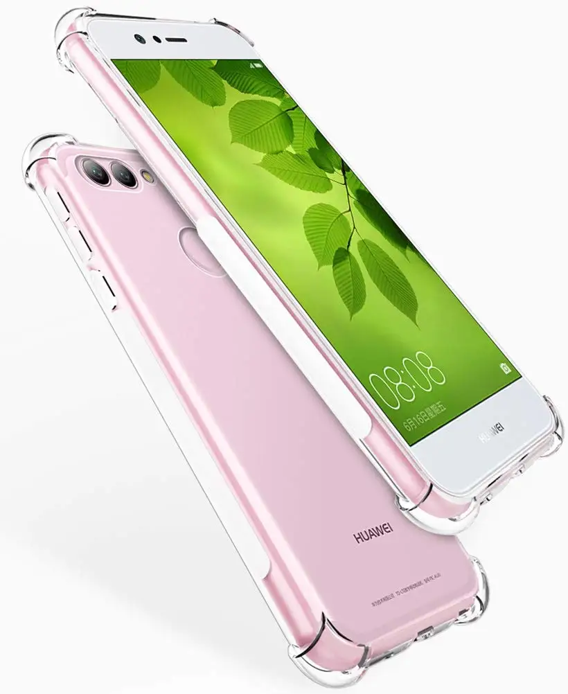 Dirt Resistant Case For Huawei Nova 2 Plus BAC-AL00 Anti Skid Soft TPU Rubber Shock Absorption Transparent Gel Bumper |