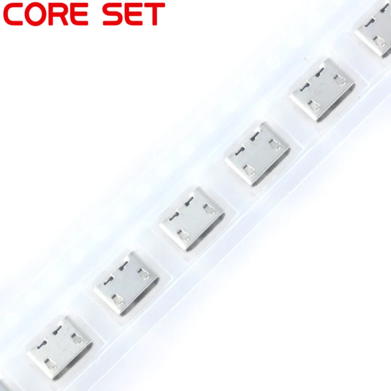 100 шт. разъем Micro USB гнездо 5pin для зарядки четыре гнезда 5P вставки пластины сиденья