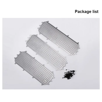 

3pcs Left+Right+Rear Metal Window Protection Net for 1/10 RC Crawler Car ford VP VS4-10 Parts 1 Set Metal Window w/ Screws