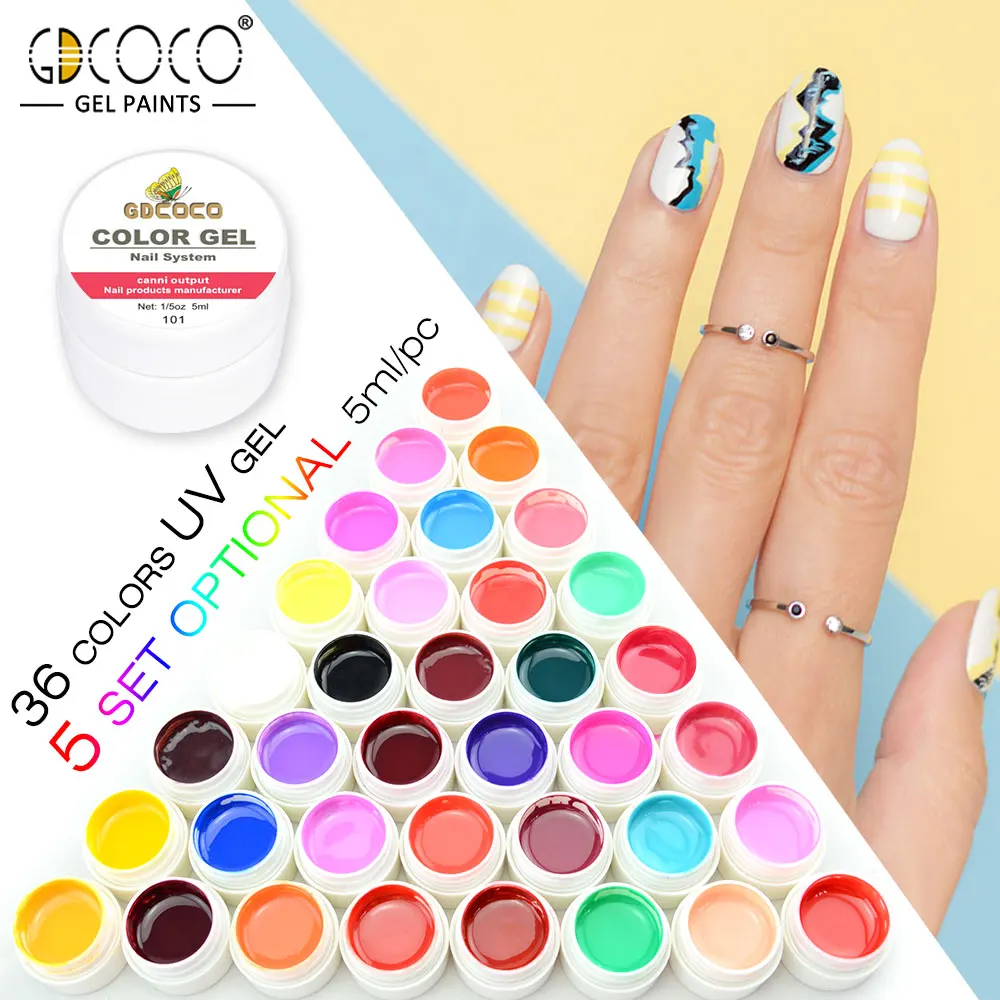 #20204 Hot Sale Canni Nail Gel Polish Painting Gel Output Nail Art Gel Paint GDCOCO UV Gel Nails Kit