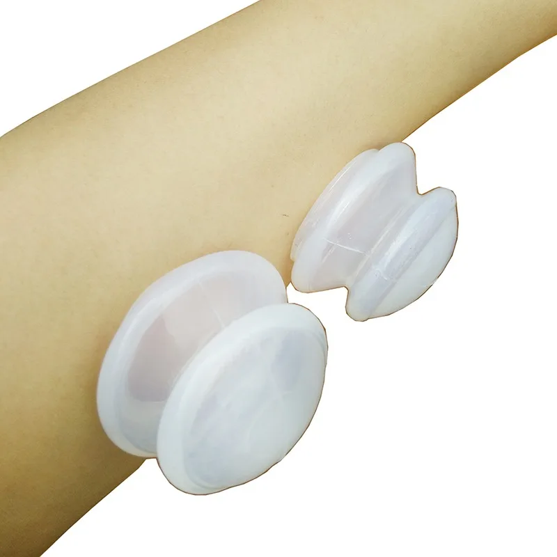 2pcs Transparent Silicone Vacuum Cupping Cups face beauty clearing damp Body Massage Slimming Helper Suction cup Anti Cellulite
