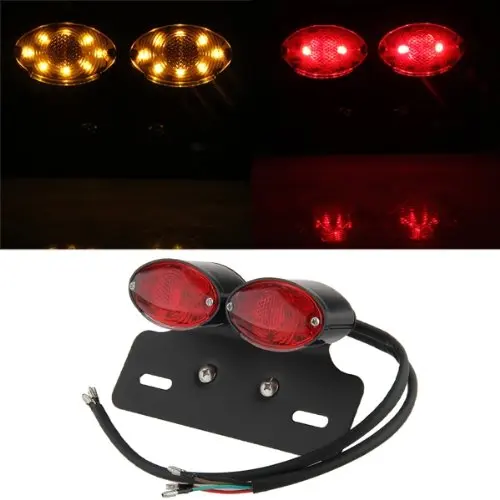 

10x) Flashing Light Lamp Lighting Frien Rear Plate 34 LED 12V For Motorcycle Scooter