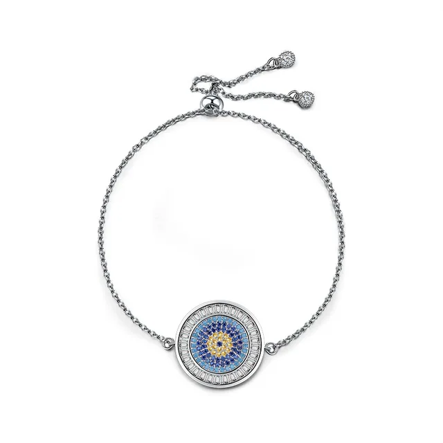 Luxury Aaa Blue Turkey Evil Eye Bracelet Round S Charm Bracelets Luxury Aaa Blue Turkey Evil Eye Bracelet Round S Charm Bracelets For Women Link Chain