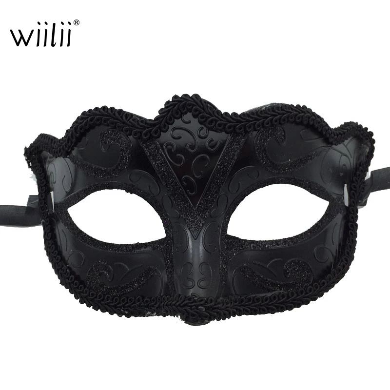 

WIILII Halloween Ball Mask Fox Lace Masquerade Venice Upper Half Face Props Cute Costume Decoration Carnival Party Accessories