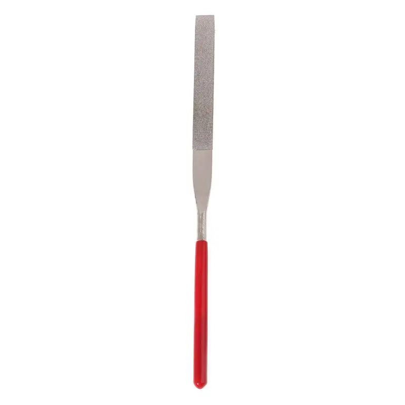 

1 Pcs 180mm Rubber Handle Long Art Craft Double Side Diamond Coated Flat File Grinding Tool Hand Tool
