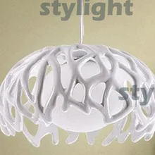 Смолы и стекло современной подвесной светильник современный дизайн гостиной столовая Диаметр 45 см гнездо лампа