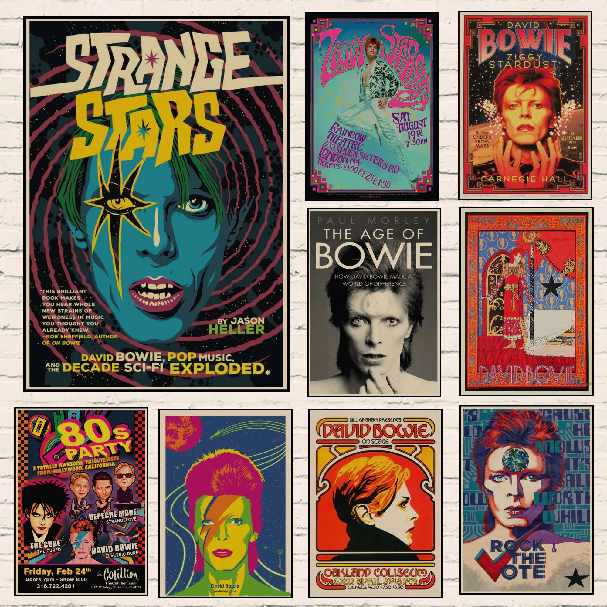 David Bowie Vinyl Clock Gifts for Rock and Roll Fans Plastic Soul Wall Decor Rock Art David Jones Handmade Living Room Artwork