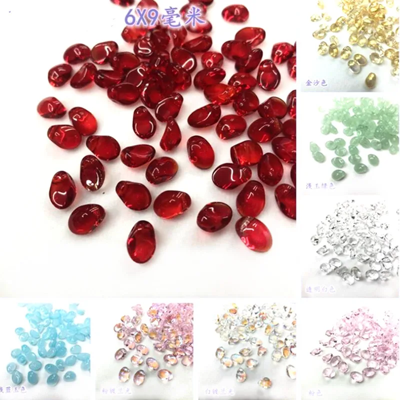 

Popular Little Moon Shape Crystal Loose DIY Beads Mixed Color Accessory Glass Loose Beads 20 pieces y12568