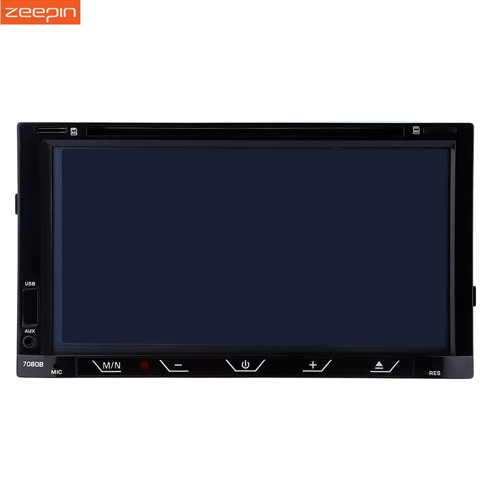 

7080B 2 Din 7 Inch Car Radio Player Car DVD Player FM Bluetooth MP4 Video Movie CD Play Support Steering-wheel Rear view camera
