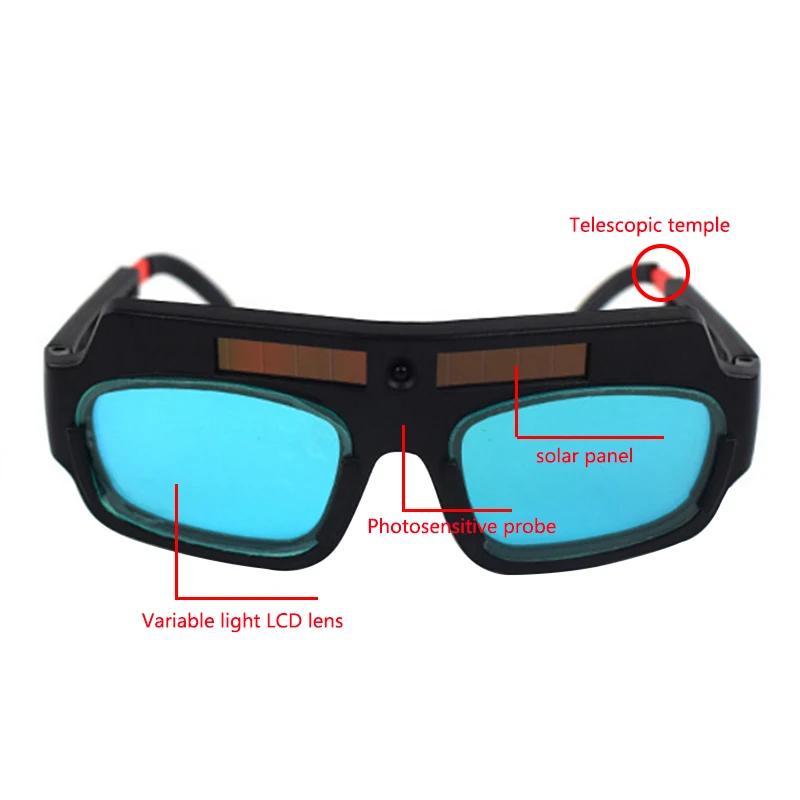 Solar Powered Auto Darkening Welding Mask Helmet Goggle Welder Glasses Arc PC Lens Great Goggles For Welding Protection
