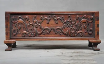

christmas A Chinese Palace Huanghuali wood carving dragon statue Jewelry Box storage boxes halloween