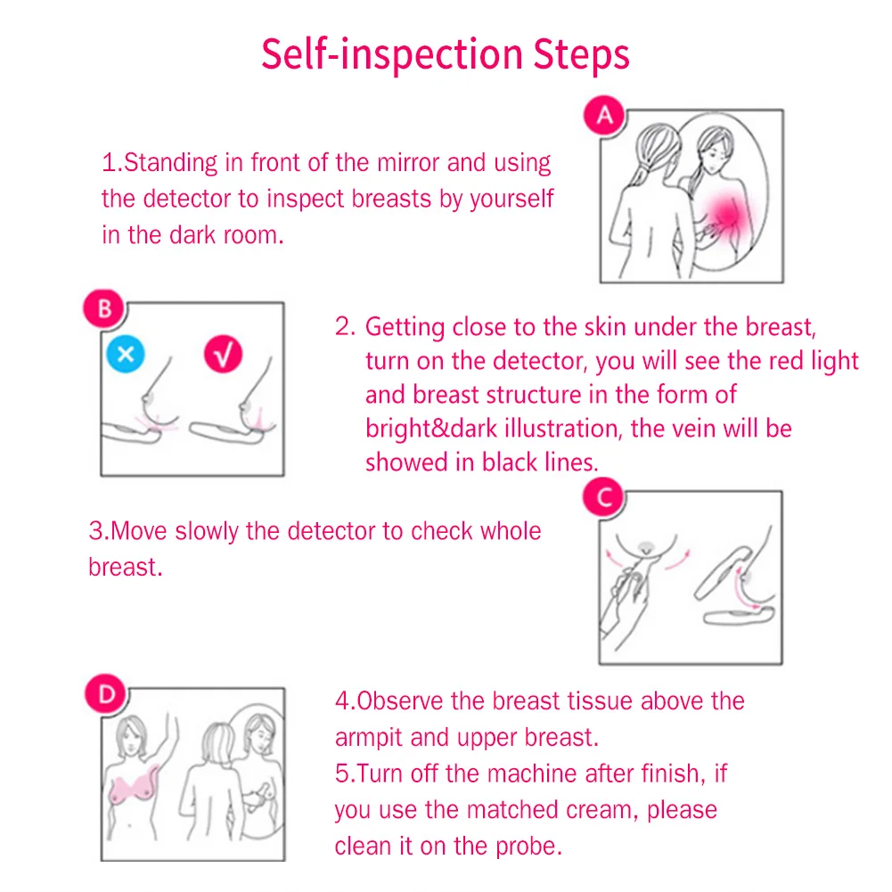 USB домашняя машина для ухода за грудной клеткой инфракрасного света детектор для тестирования рака груди портативное проверочное