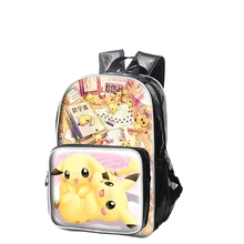 Высокое качество Аниме Покемон Пикачу рюкзаки 3D сумки с принтом через плечо мультфильм ПУ школьные рюкзаки для путешествия Mochila