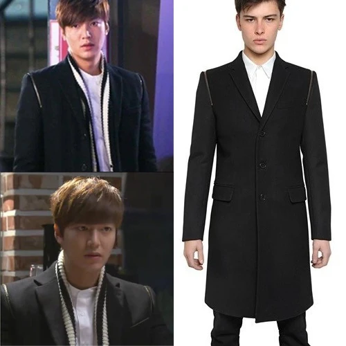 Лидер продаж! Корейский стиль Lee Min Ho ho Зимняя коллекция Мужская шерстяная куртка