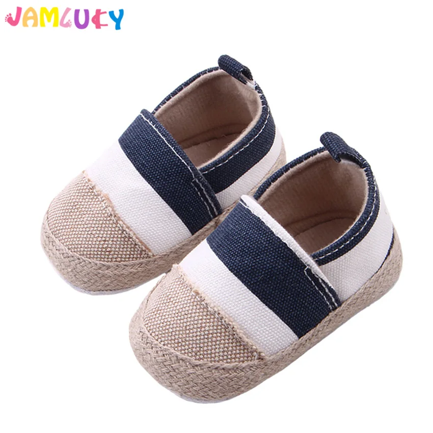 Hemp Baby Shoes Girls Striped Autumn Shallow Shoes Baby