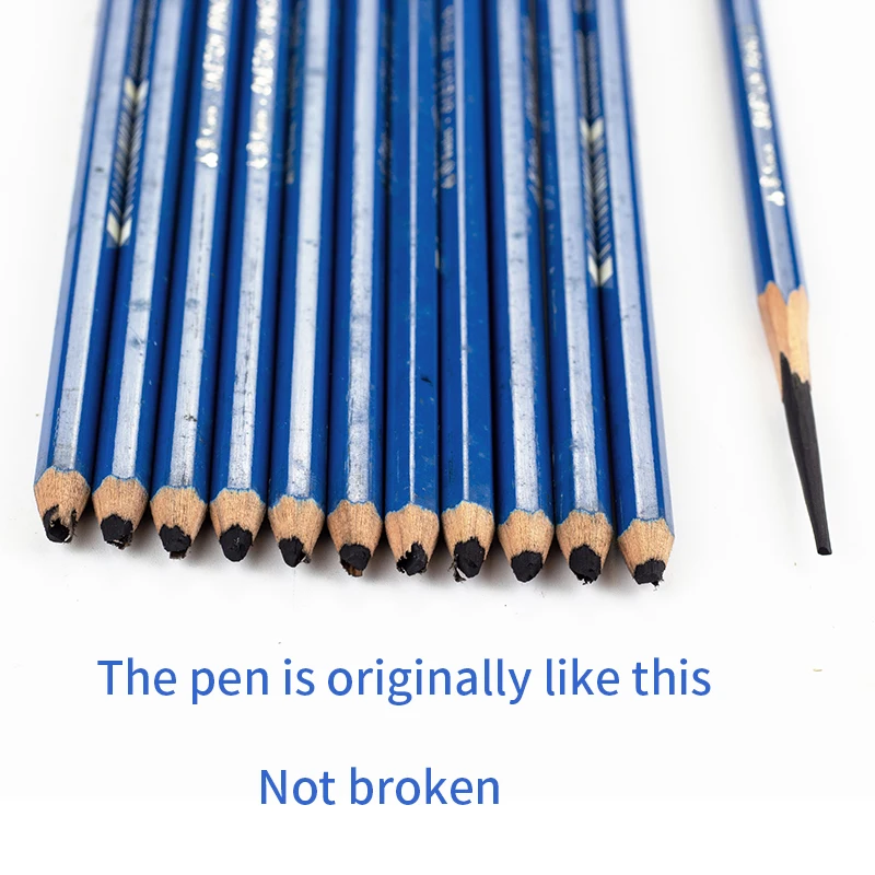 Kuelox 12 шт./компл. матовые карандаши для рисования EE карандаш для эскизов простые синие ручки карандаши для школы мелки художественные канцелярские принадлежности