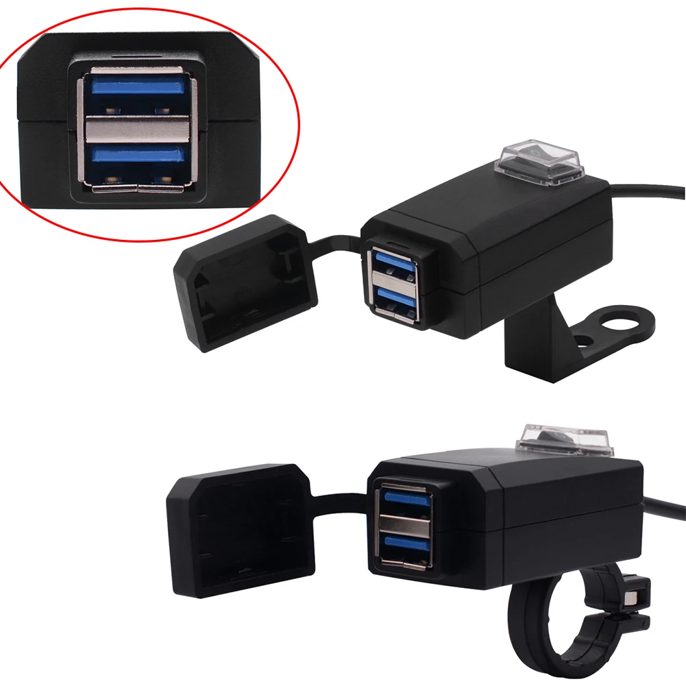 QC3.0 USB зарядное устройство для мотоцикла водонепроницаемое телефона на руль 12 В