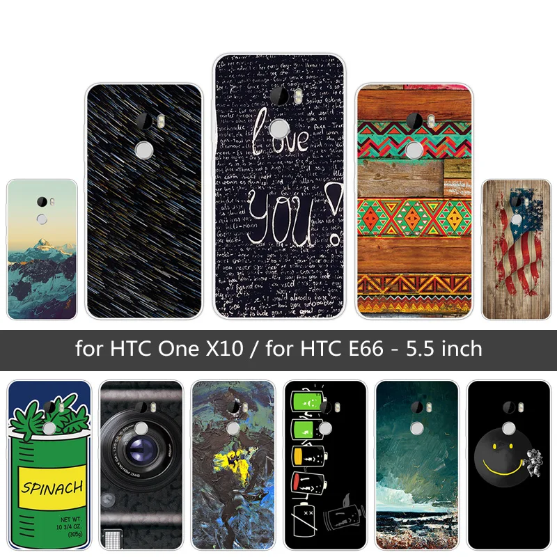 Для HTC One X10 чехол 5 &quotсиликоновые чехлы для E66 Fundas мягкий TPU мобильного телефона