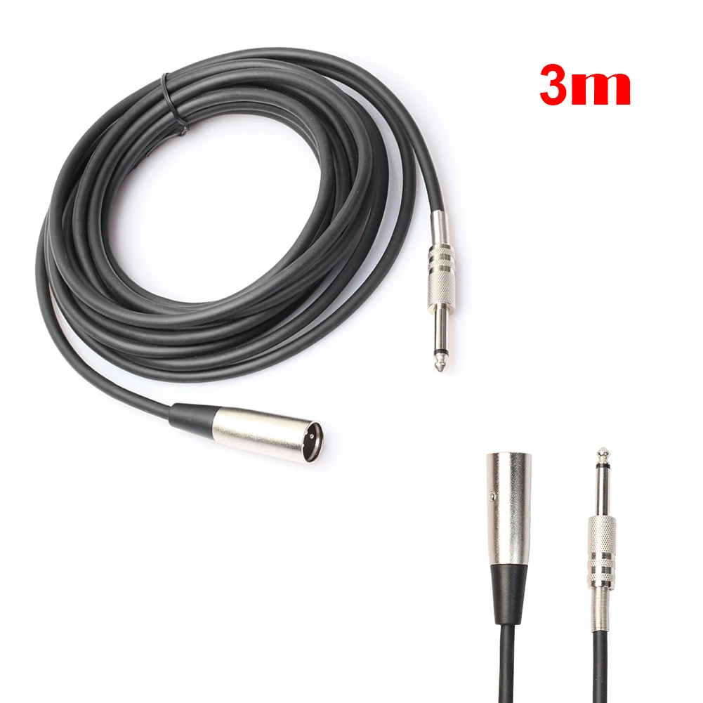 1.8m/3m/5m/7.6m XLR 3 Pin Male To 1/4\ 1.8m/3m/5m/7.6m XLR 3 Pin Male To 1/4\