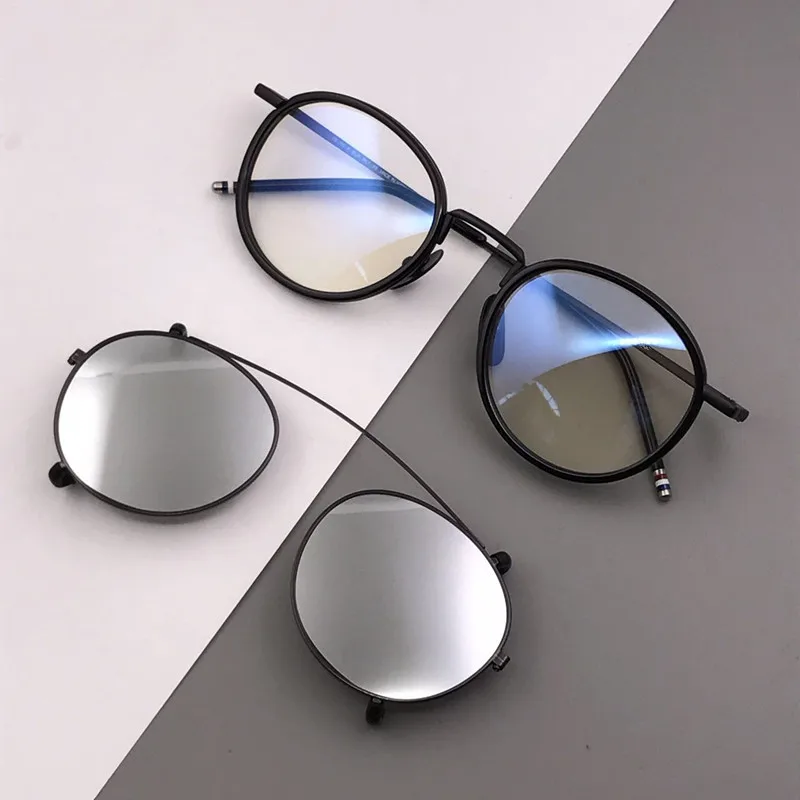 Винтаж стимпанк круглые поляризованные солнцезащитные очки Для мужчин ретро клип на солнцезащитные очки в стиле панк Для женщин Брендовая Дизайнерская обувь солнцезащитные очки UV400 Óculos