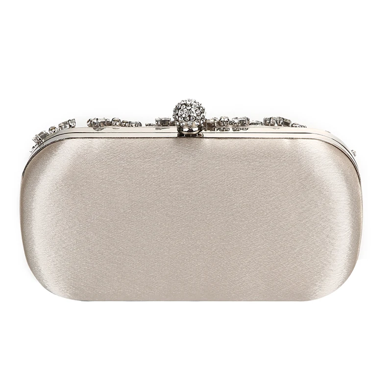 Luxy Moon Apricot Satin Clutches Abendtaschen Rückansicht