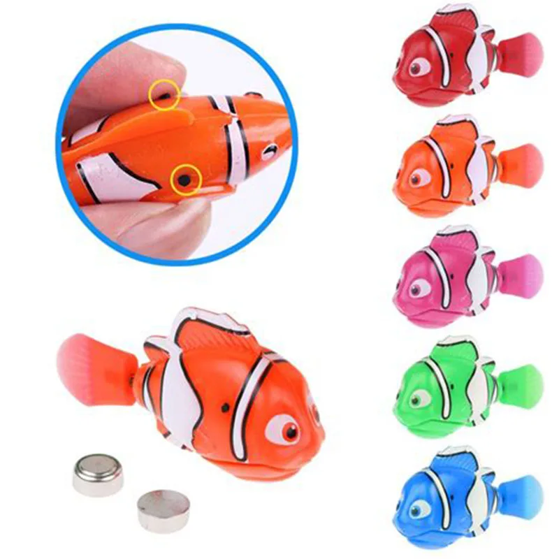 

2019 New 1pc Electric Fish Bathing Shower Toy Robot Sensor Diving Fish Luminous Electric Swimming Fish Baby Classic Bath Toys