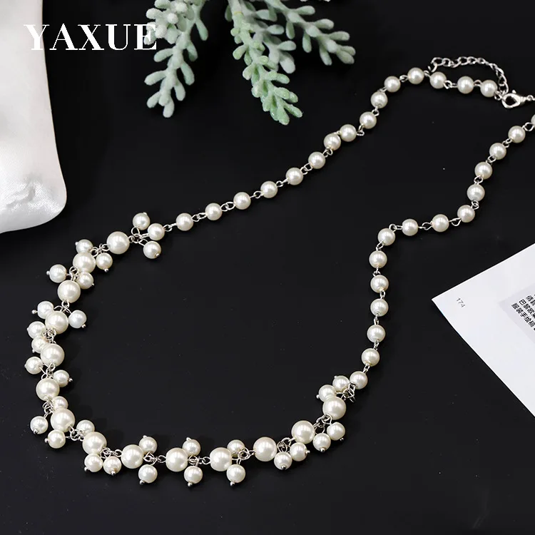 

2019 Top Quality Major Brand Fashion, Simple Temperament, Short Glass Pearl Necklace Jewelry, Woman Sweater Chain, Purely Handma