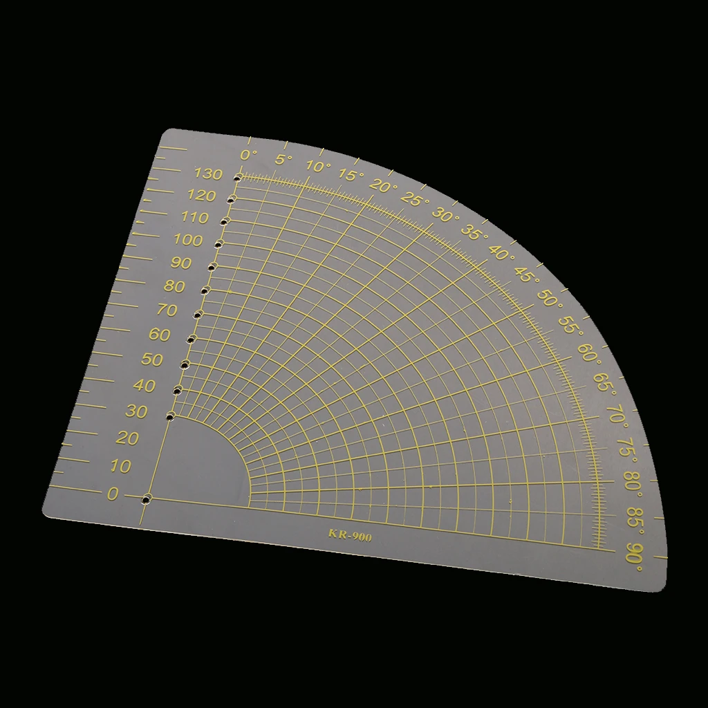 18x16cm Plastic Sector Quilting Patchwork Ruler Marking Ruler for DIY Craft