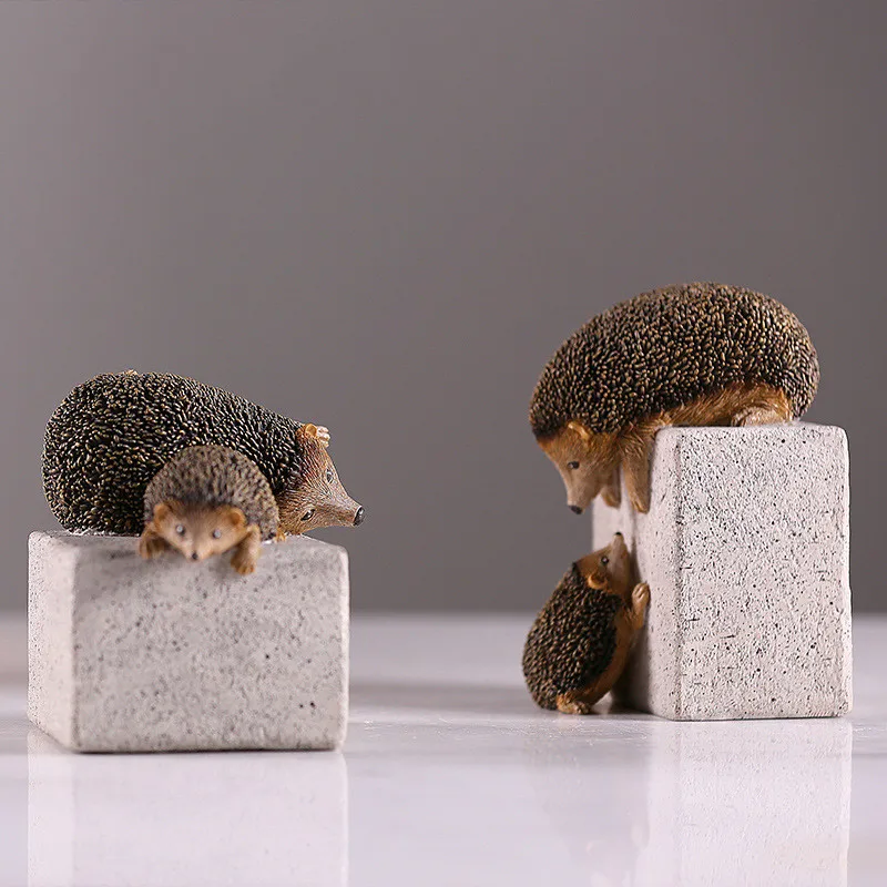 Новинка 2017 набор из двух камней в американском стиле Ежик украшение смолы