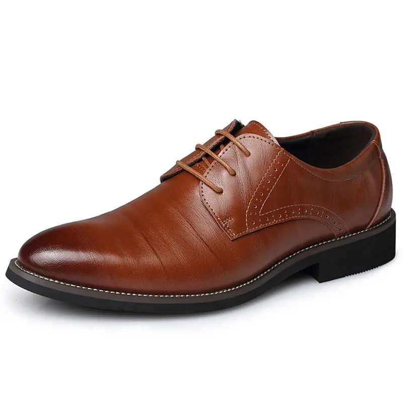 Натуральная кожа Мужские туфли Британский стиль модные ботинки на шнуровке официальные оксфорды; классические деловые мужские туфли размера плюс; большие размеры 37-47