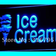 I113 открытый Мороженое Кафе мини Бар NR светодиодный неоновые световые знаки включения/выключения 20+ цвета 5 размеров