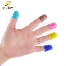 Hot Sale 15x20x28mm Guitar Thumb Bass Silicone Finger Picks Protector Plectrum Bands Guitar Parts & Accessories Random Color