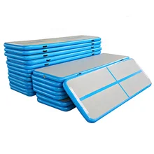 Надувной гимнастический коврик синего цвета, надувной подпрыгивающий коврик мини размера, Тренировочный Коврик на продажу, дешевый воздушный пол