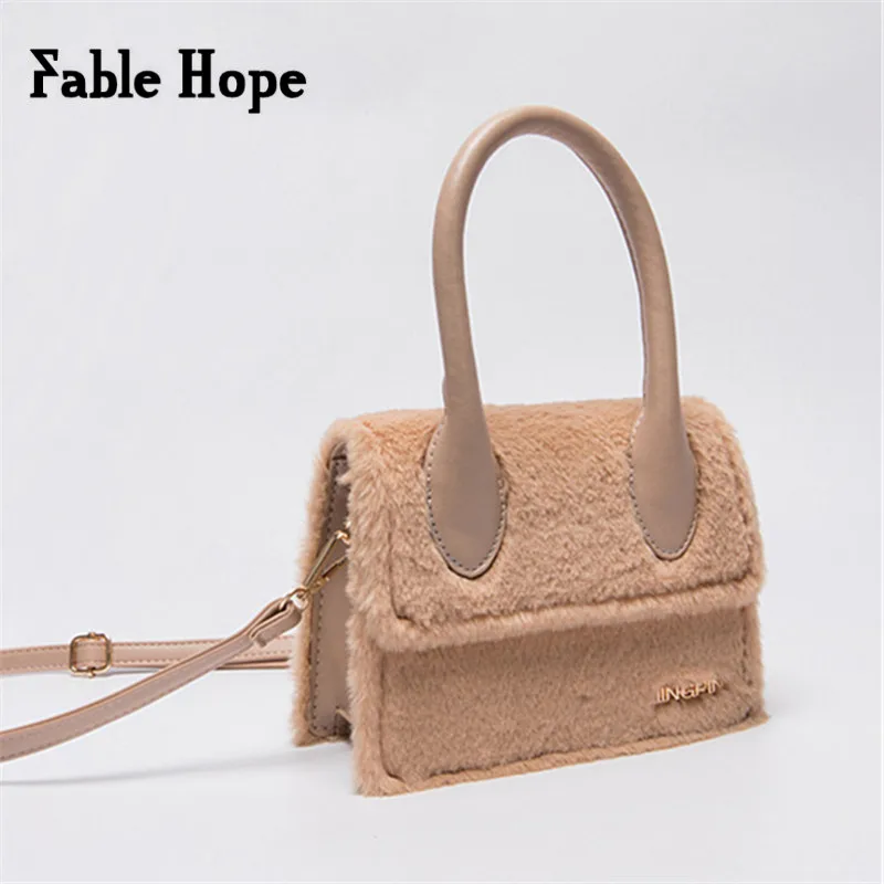 

2019 New Winter Women Small Handbags Fashion Fur Bags Ladies Crossbody Shoulder Bags Female Messenger Bag Evening Bolsos Mujer