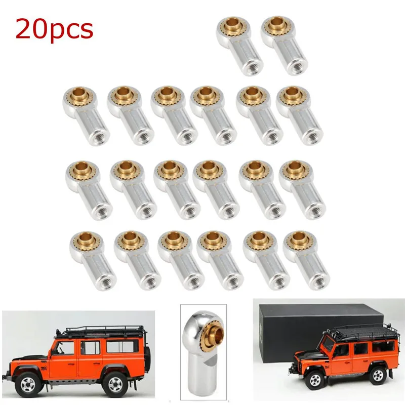 

20pcs Aluminum M3 Link Rod End Ball Joint CW CCW for 1 10 RC Car Crawler Buggy