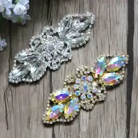 Gratis Verzending 20 stks/partij 8 CM Rhinestone Applique Crystal Patch Bruiloft Bruids Sieraden Strass Patch LSAP007