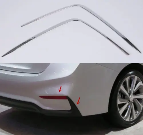 Хромированная ABS 2 шт. Защитная полоска заднего бампера для hyundai акцент Верна Solaris
