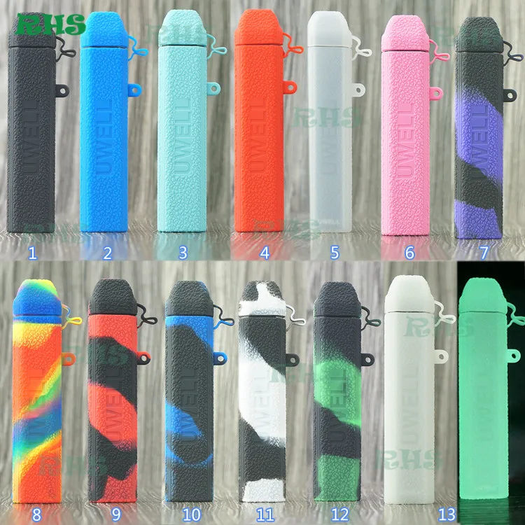 2pcs Hot selling~ Uwell Caliburn pod kit Cover Shield Wrap Protective Sleeve Silicone Case Skin