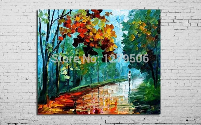FF 100-Handpainted-Abstract-Love-And-Romance-Knife-Oil-Painting-On-Canvas-Thick-For-Home-Decor-As (9)
