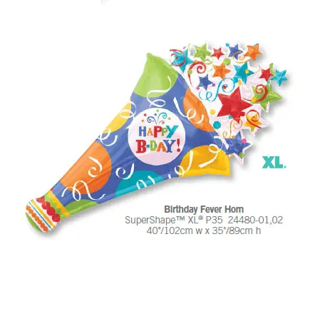 2pcs lot anagram giant birthday fever horn foil balloons happy