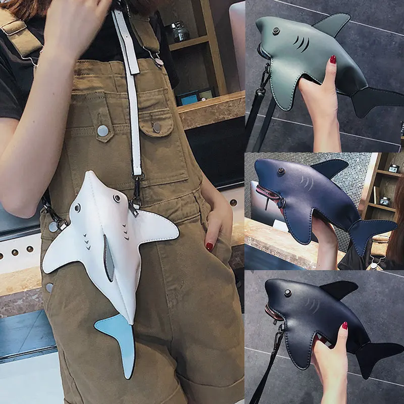 

1 Pcs Women Lady Shoulder Crossbody Bag Shark Design Mini for Mobile Phone Money Best Sale-WT